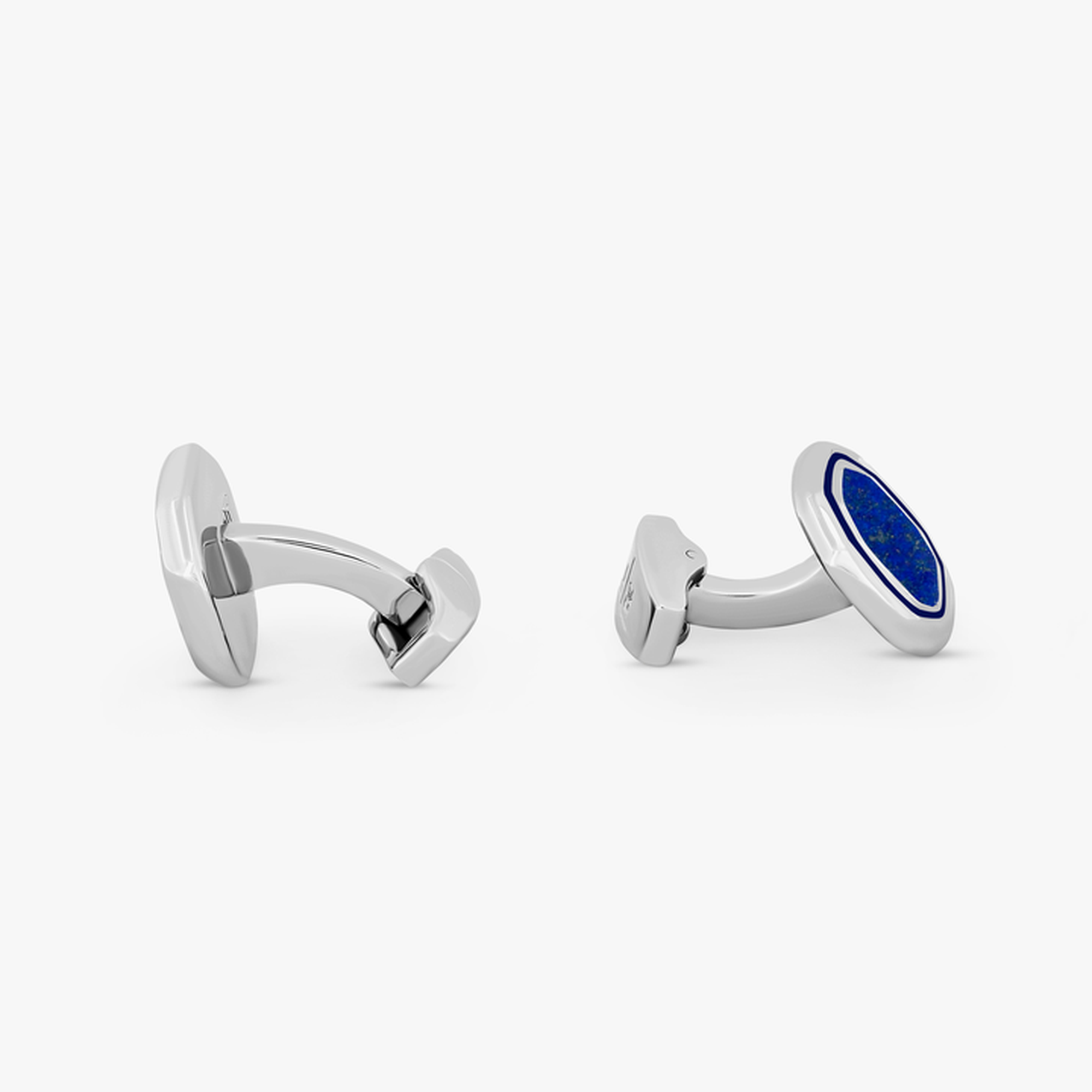 Octagon Cufflinks Onyx/ Lapis / MOP / Tiger Eye with Rhodium inish-Cufflinks.com.sg | Neckties.com.sg-Cufflinks.com.sg