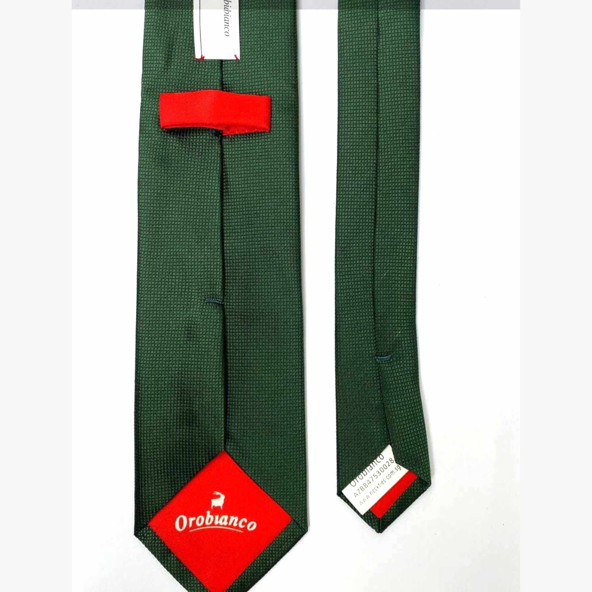 Olive Green Orobianco Necktie-Orobianco L'unique-Cufflinks.com.sg