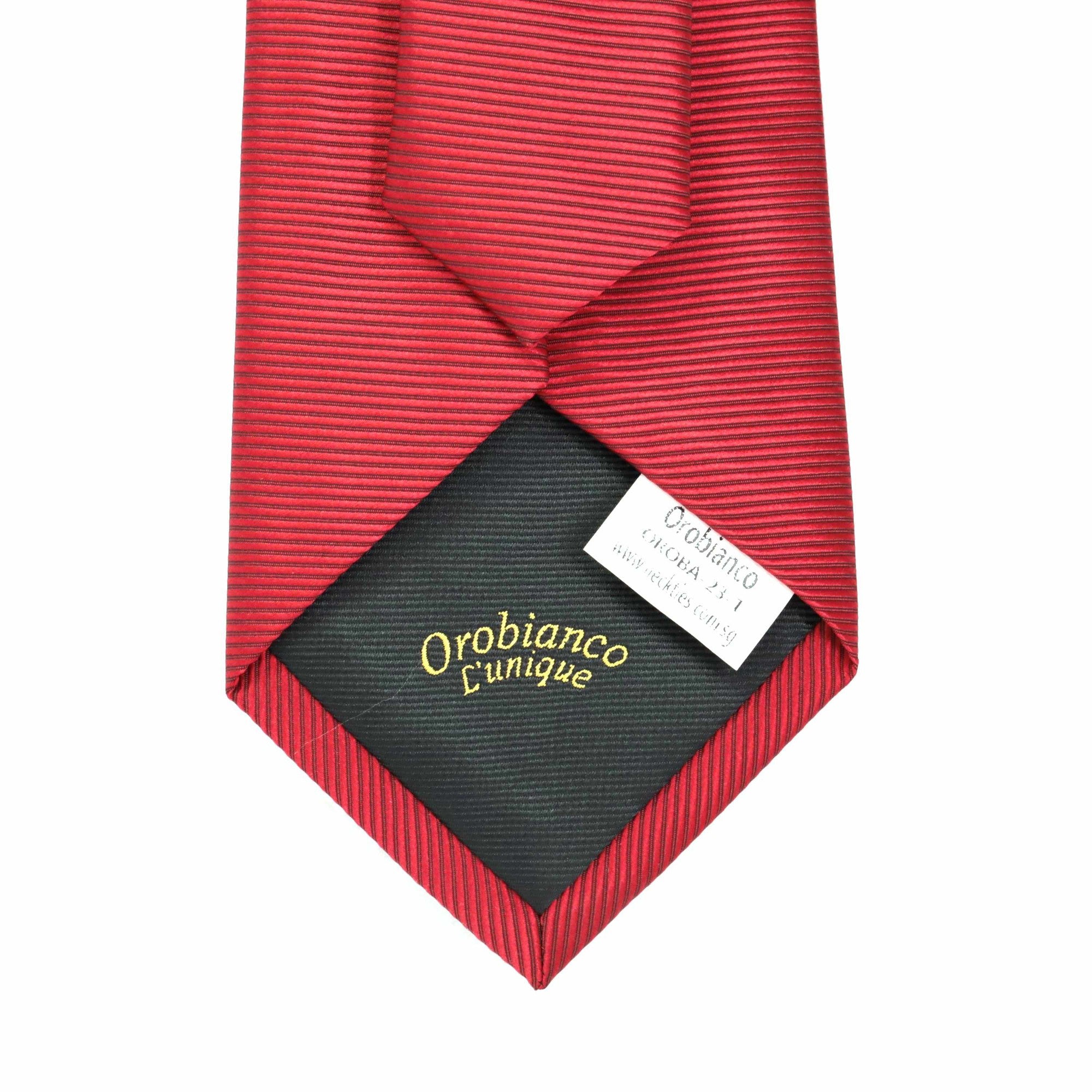 Orobianco L'unique Heavy Twille Red-Neckties-Orobianco L'unique-Cufflinks.com.sg