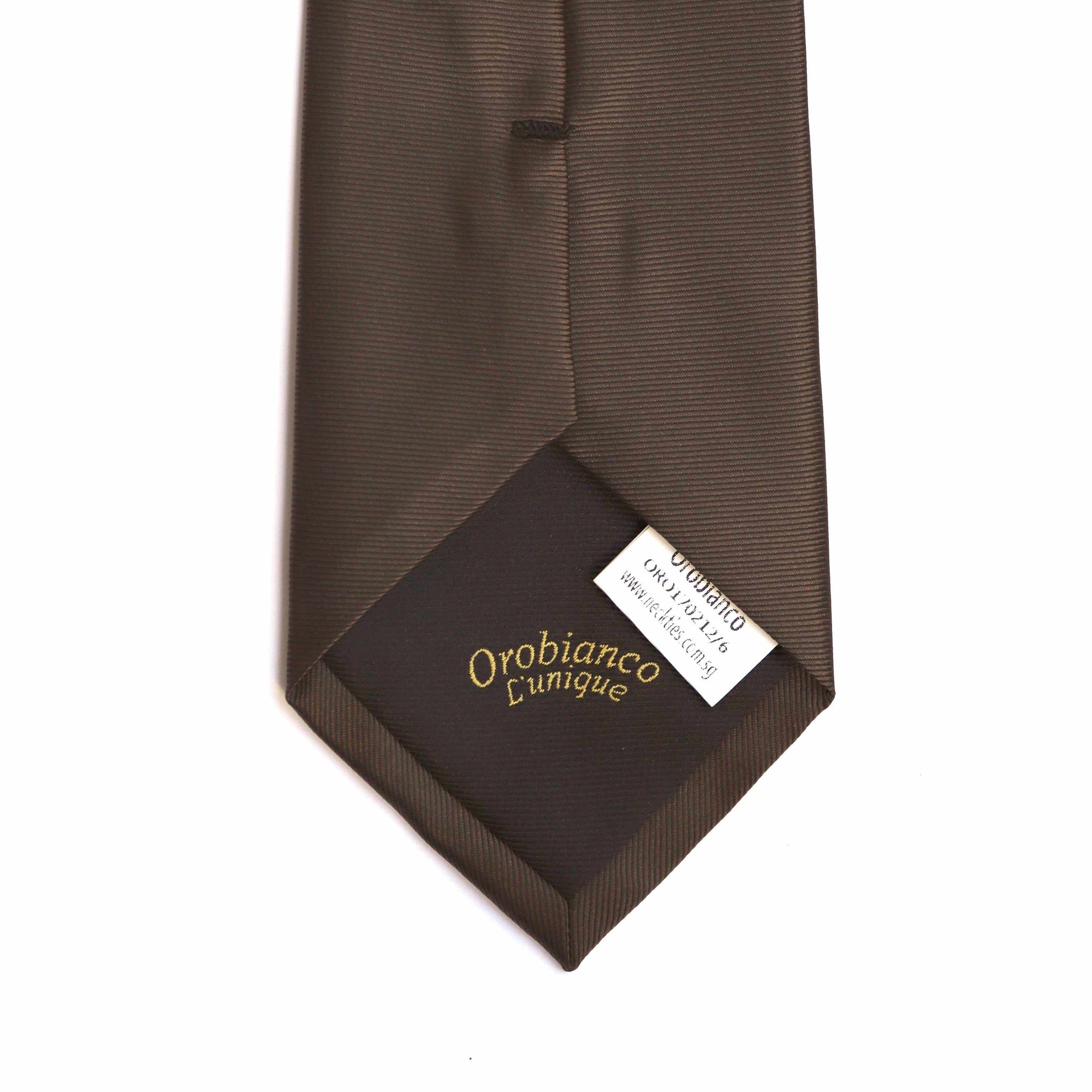 Orobianco L'unique Jacquard Cabob Brown Twill J-Neckties-Orobianco L'unique-Cufflinks.com.sg