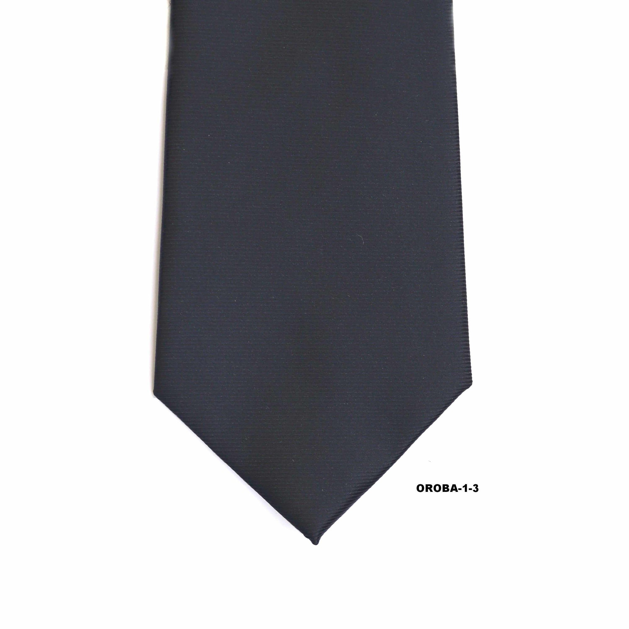 Orobianco L'unique Pitch Black Twill-Neckties-Orobianco L'unique-Cufflinks.com.sg