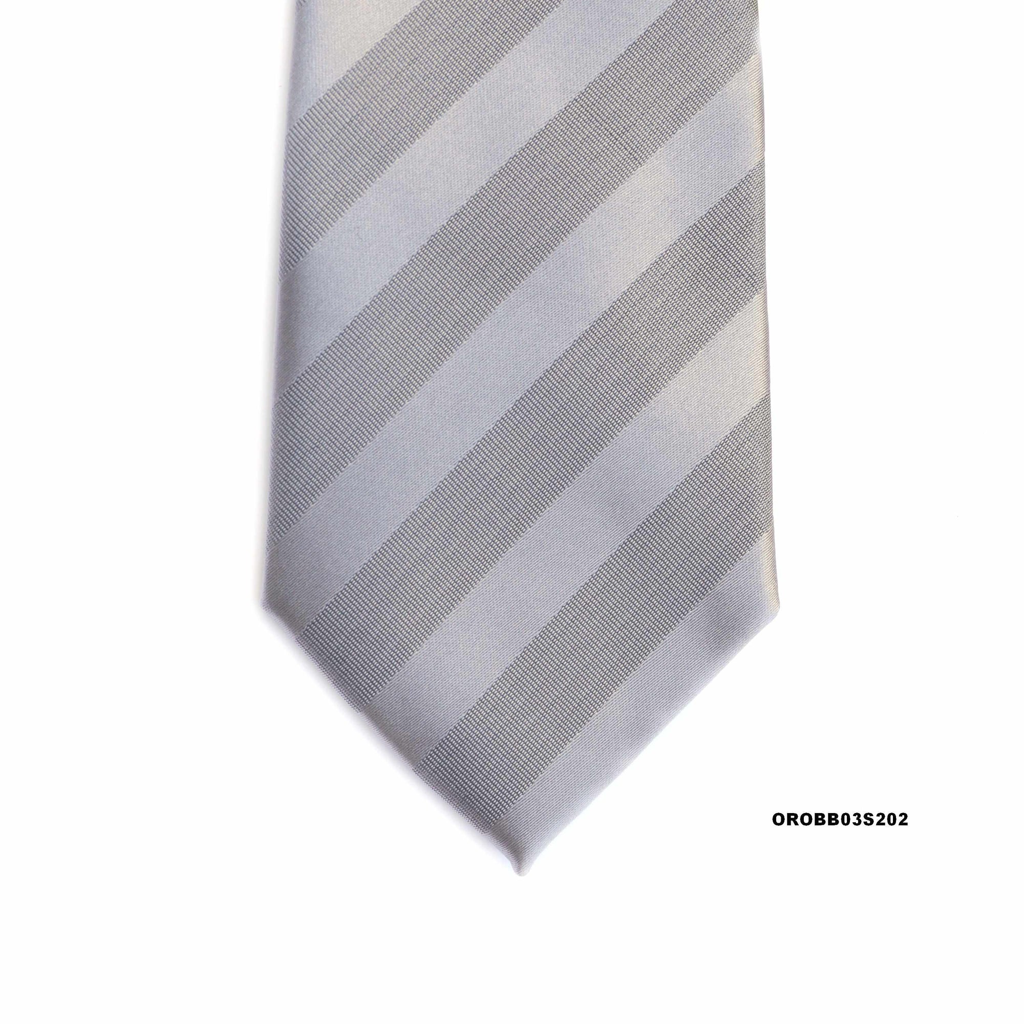 Orobianco L'unique with Grey Twill & Satin-Neckties-Orobianco L'unique-Cufflinks.com.sg