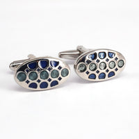 Oval Dots and Square Specks Cufflinks in Various Col A-Cufflinks.com.sg