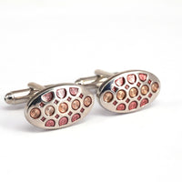 Oval Dots and Square Specks Cufflinks in Various Col A-Cufflinks.com.sg