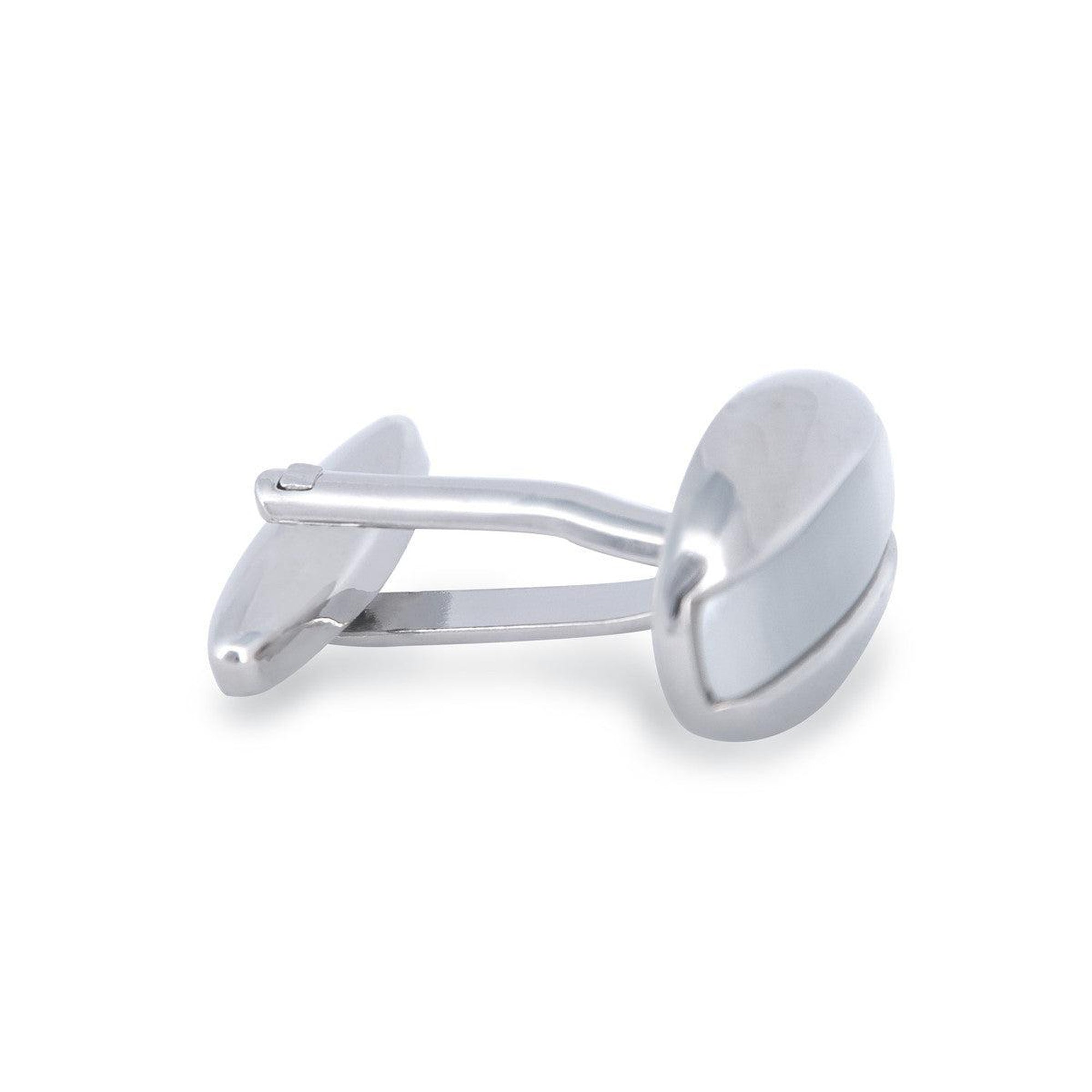 Oval Pearl Insert Cufflinks-Cufflinks.com.sg