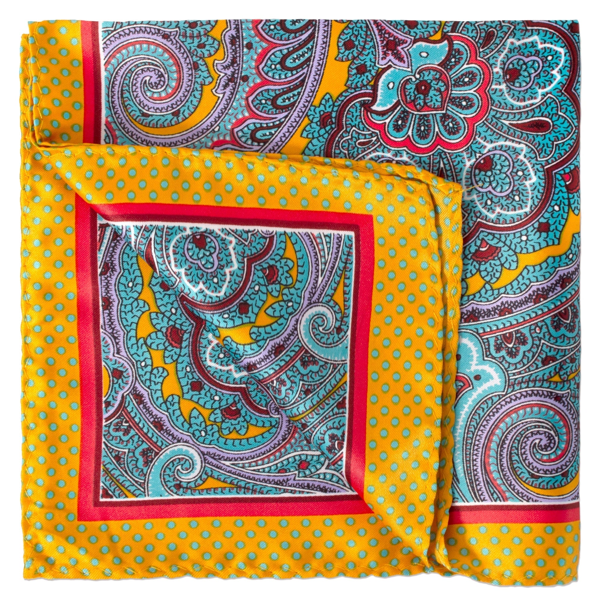 Paisley Design Pocket Square-Pocket Squares-MarZthomson-Cufflinks.com.sg