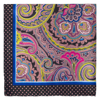 Paisley Design Pocket Square-Pocket Squares-MarZthomson-Black-Cufflinks.com.sg