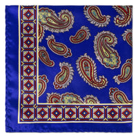 Paisley Pocket Square-Pocket Squares-MarZthomson-Blue-Cufflinks.com.sg