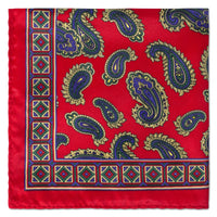 Paisley Pocket Square-Pocket Squares-MarZthomson-Red-Cufflinks.com.sg