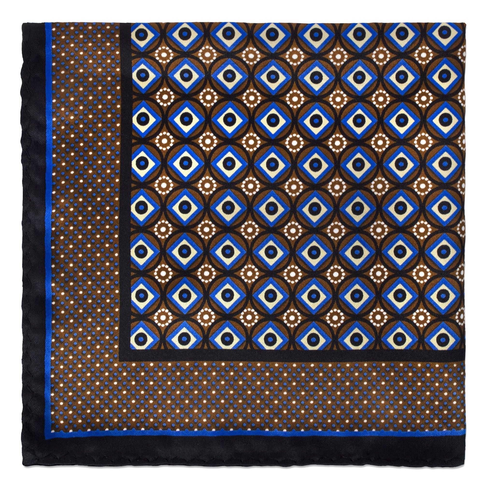 Patterned Pocket Square-Pocket Squares-MarZthomson-Brown-Cufflinks.com.sg