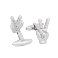 Peace Hand Sign Cufflinks, Victory Hand Sign Cufflinks A5-Cufflinks.com.sg