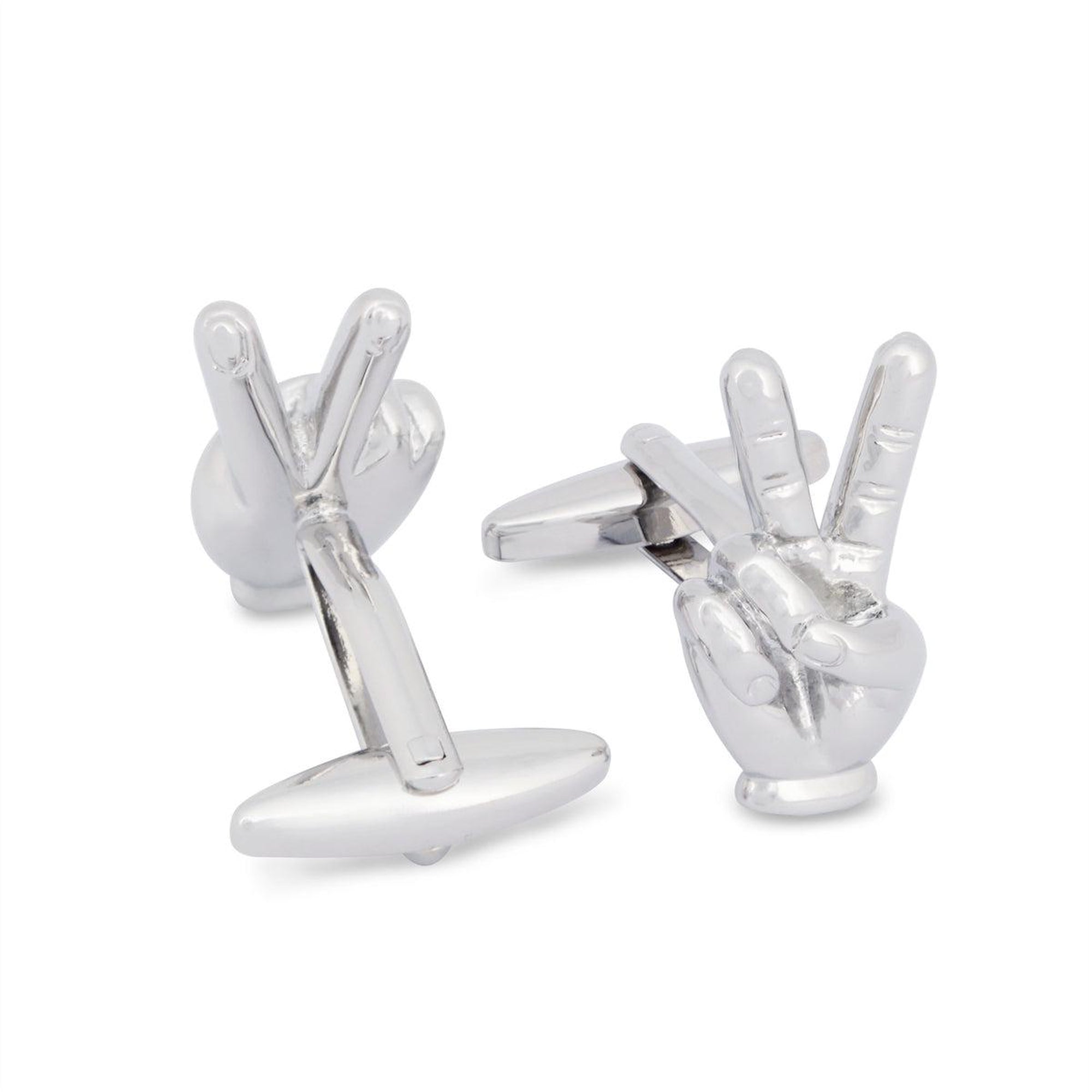 Peace Hand Sign Cufflinks, Victory Hand Sign Cufflinks A5-Cufflinks.com.sg