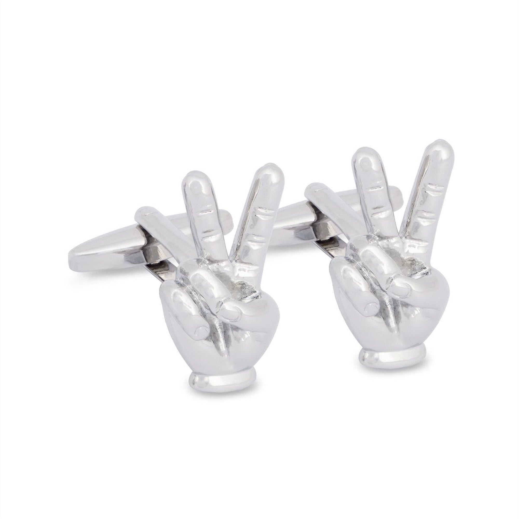 Peace Hand Sign Cufflinks, Victory Hand Sign Cufflinks A5-Cufflinks.com.sg