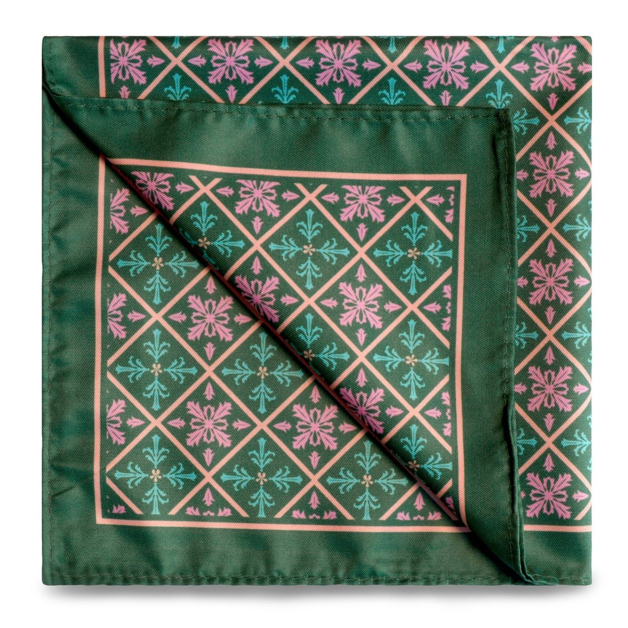 Peranakan Tiles Pocket Square-Pocket Squares-MarZthomson-Cufflinks.com.sg