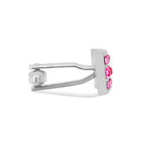 Pink Crystals Rectangle Cufflinks M-Cufflinks.com.sg