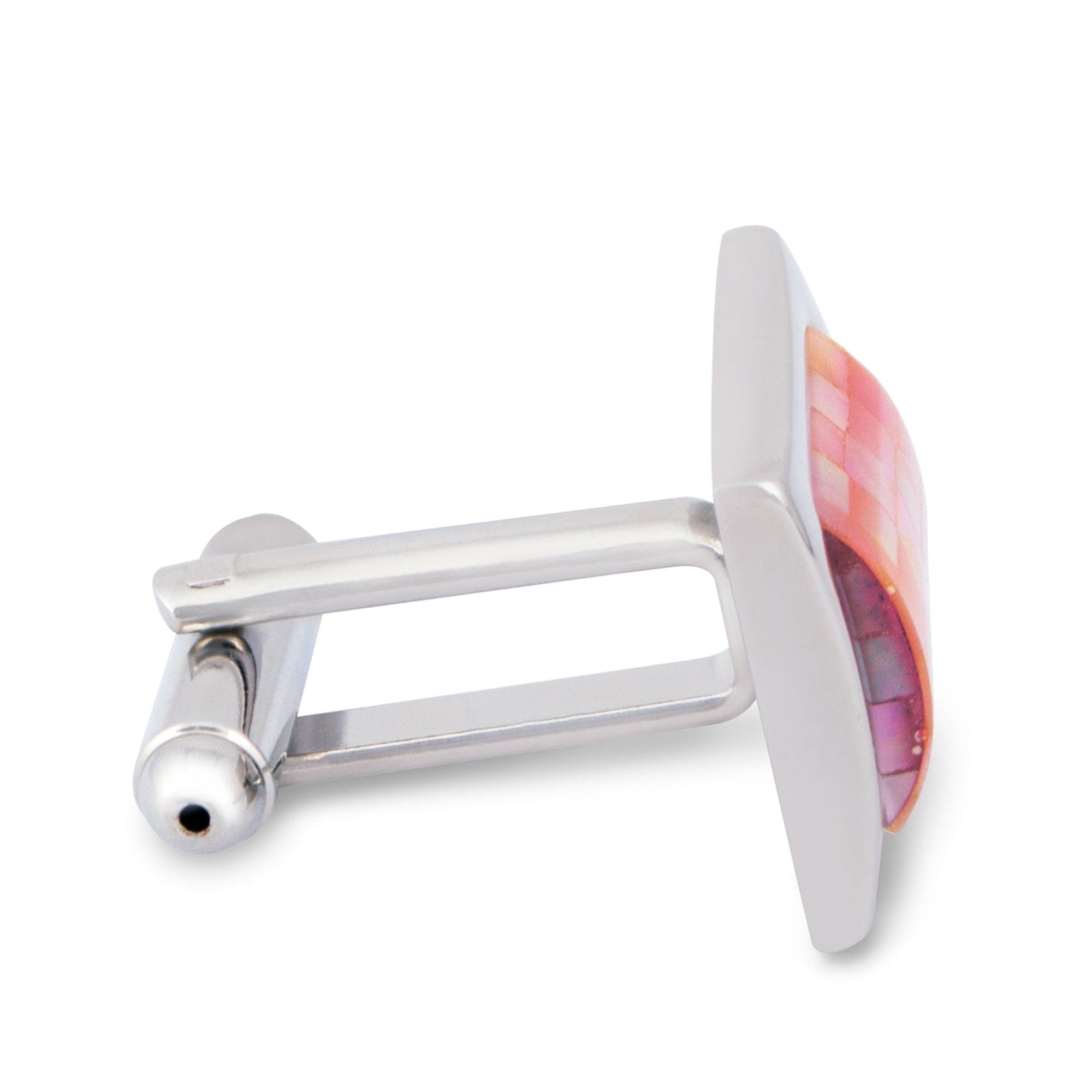 Pink Mother of Pearl Tiles Cufflinks-Cufflinks.com.sg
