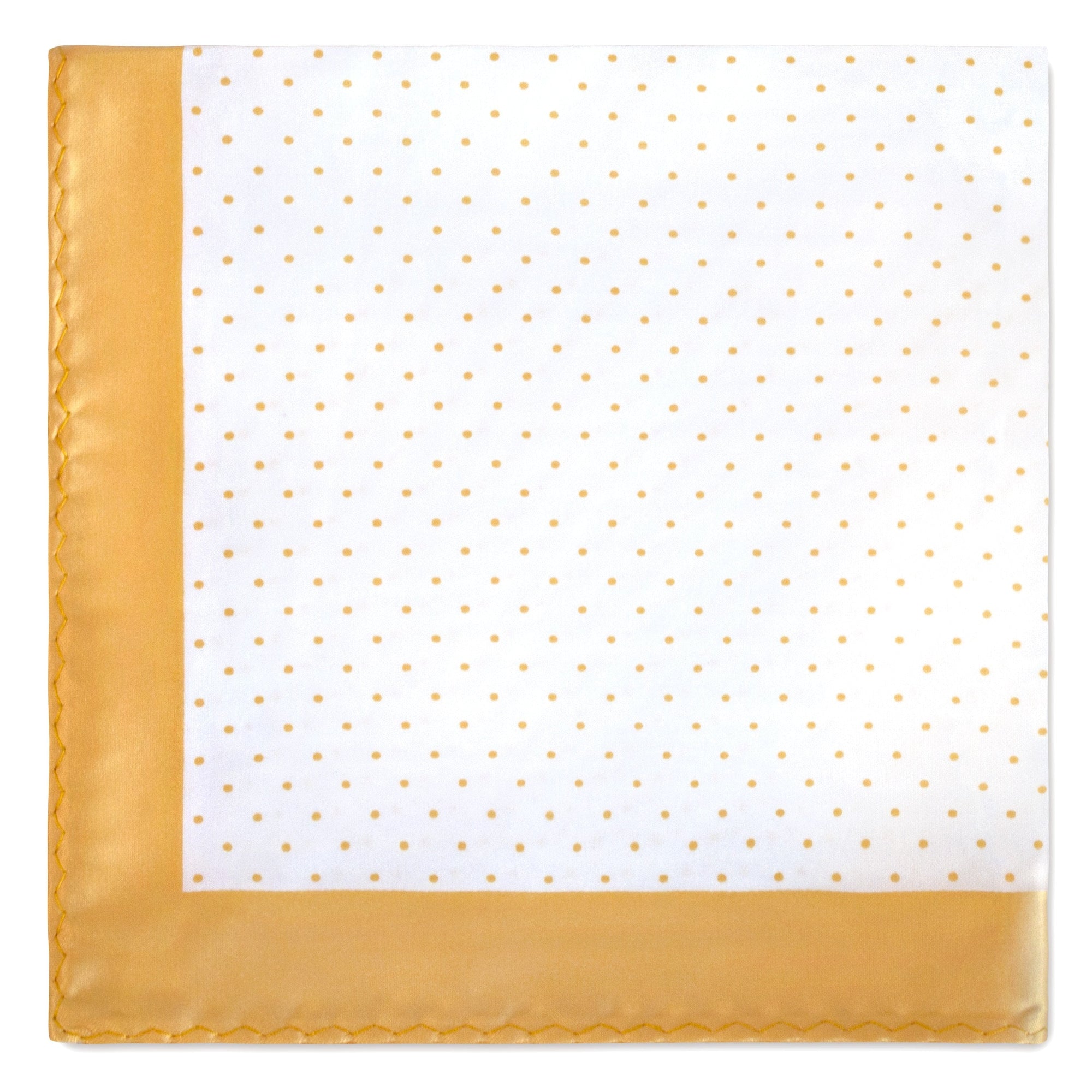 Polka Dot Pocket Square-Pocket Squares-MarZthomson-Yellow-Cufflinks.com.sg