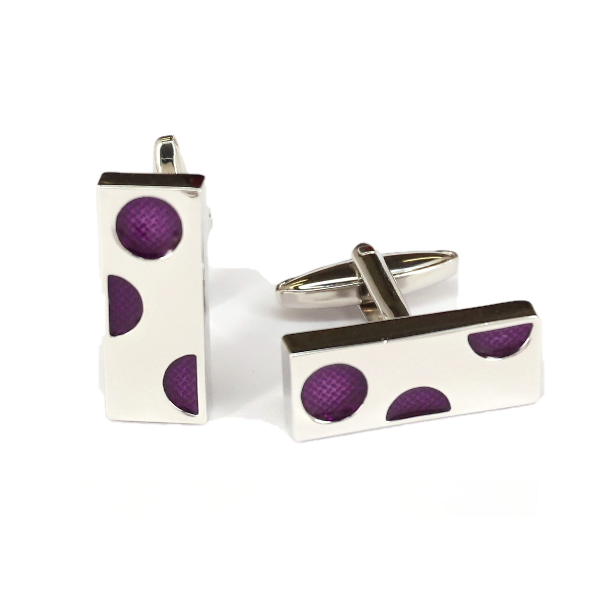 Purple Cheese Cufflinks-Cufflinks.com.sg
