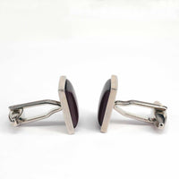 Purple Fiber Glass Square cufflinks-Cufflinks.com.sg