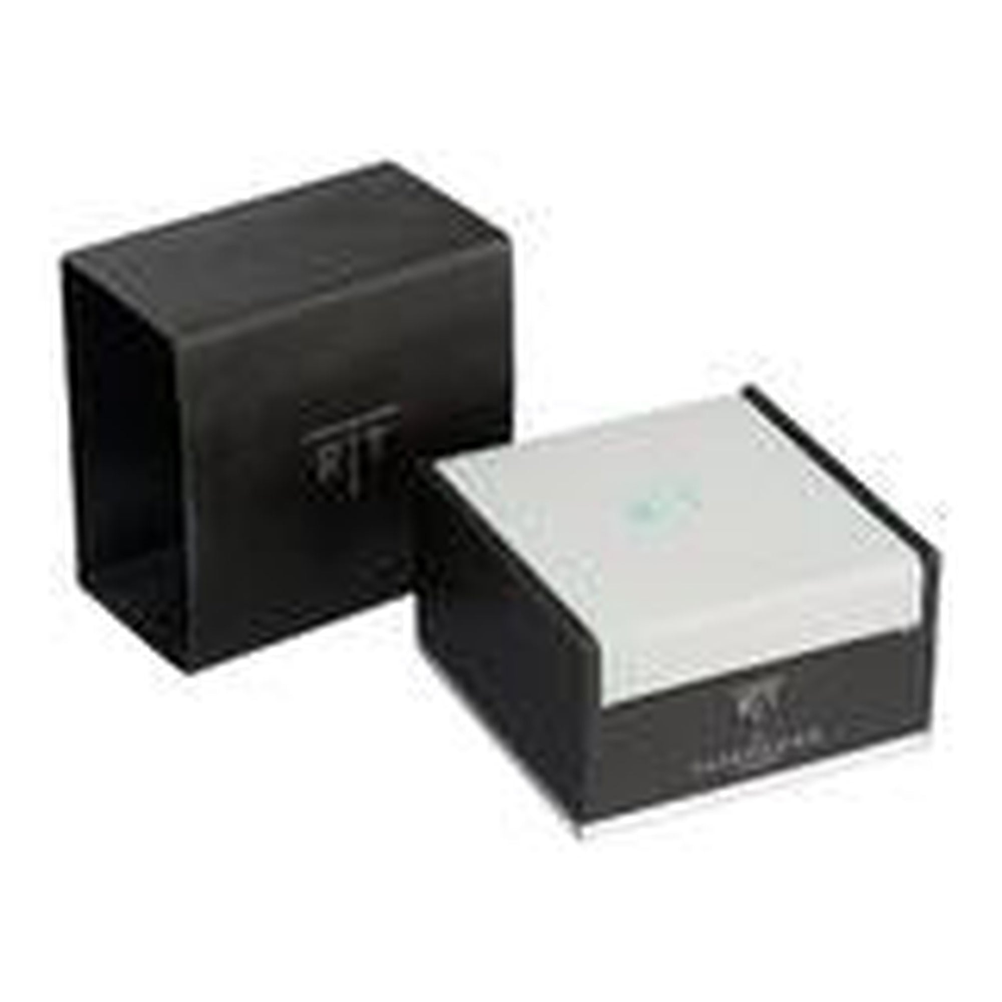 Quadrato cufflinks with black enamel & black Swarovski elements - Tateossian-Cufflinks.com.sg