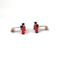 Racing Car Cufflinks, Red white and Silver M-Cufflinks.com.sg