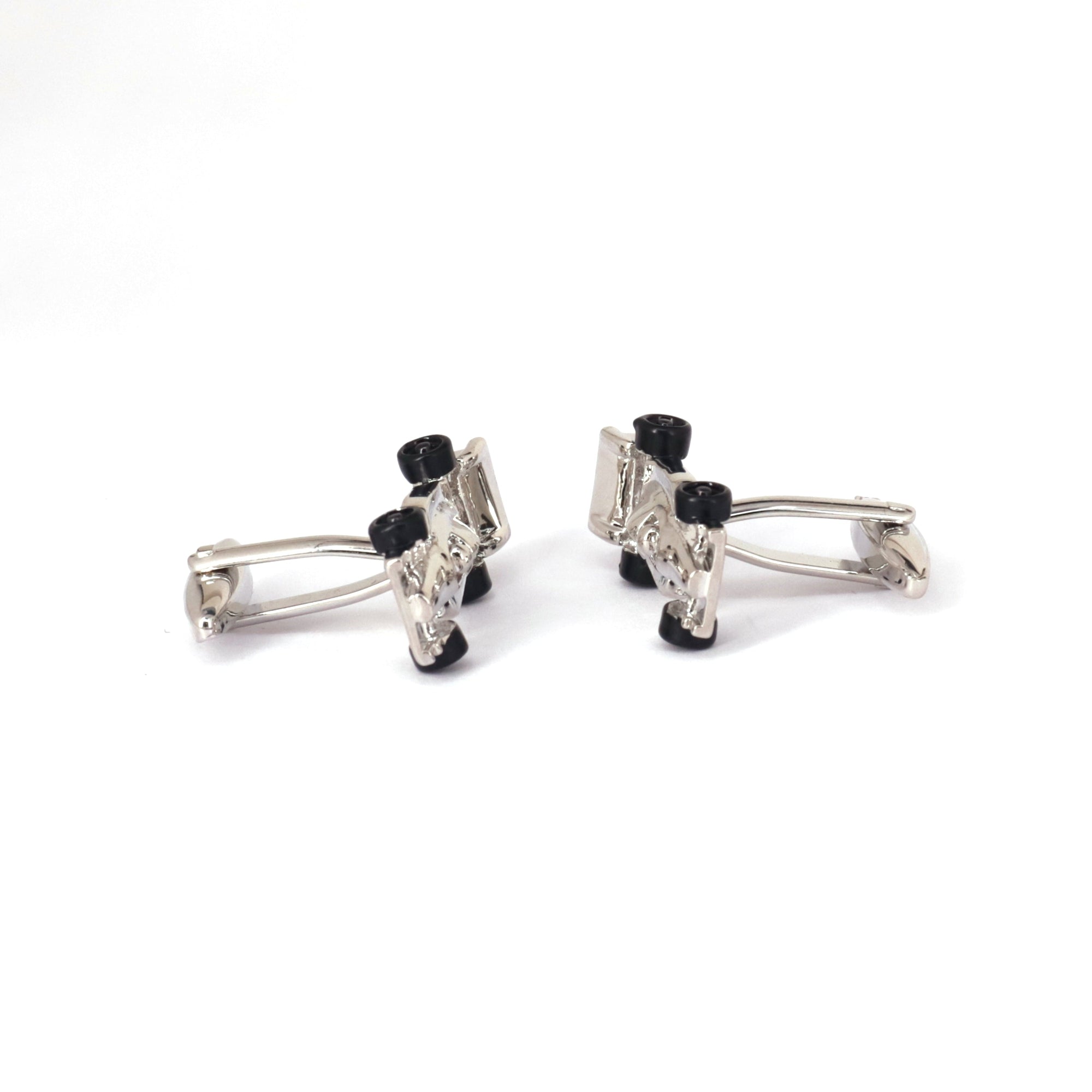Racing Car Cufflinks, Red white and Silver M-Cufflinks.com.sg