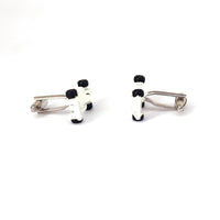 Racing Car Cufflinks, Red white and Silver M-Cufflinks.com.sg