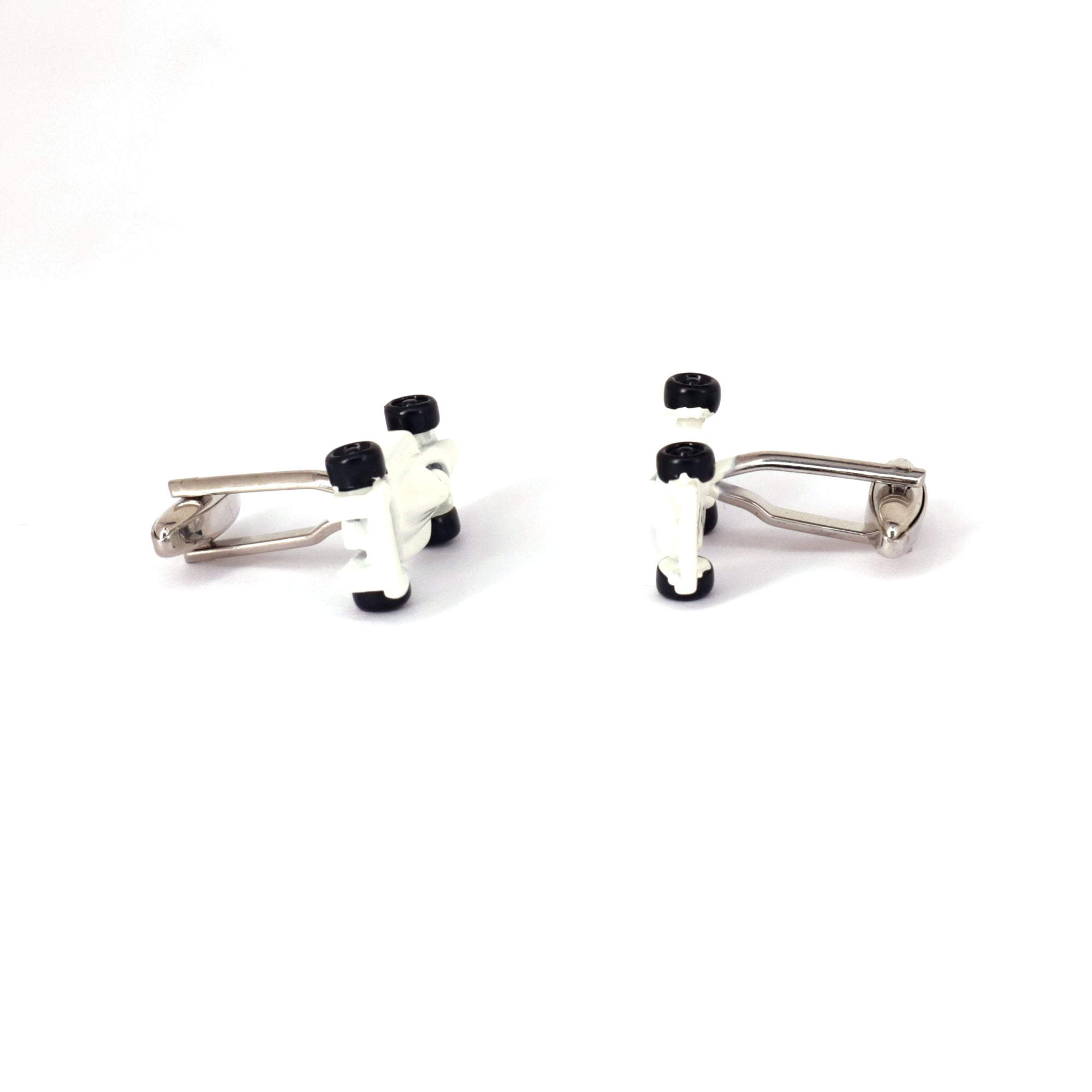 Racing Car Cufflinks, Red white and Silver M-Cufflinks.com.sg