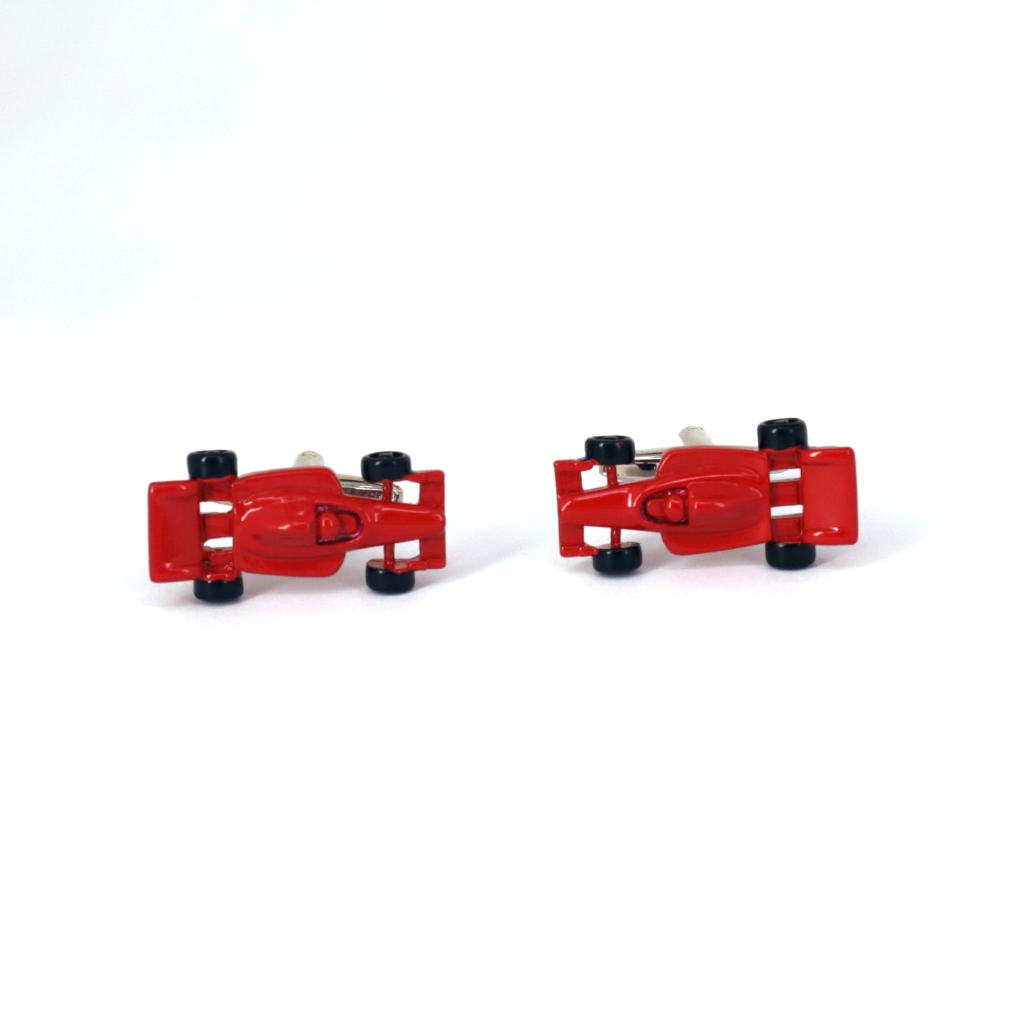 Racing Car Cufflinks, Red white and Silver M-Cufflinks.com.sg