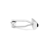 Rectangle Black and White Crystals Cufflinks-Cufflinks.com.sg