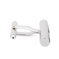 Rectangle Purple Crystal Cufflinks-Cufflinks.com.sg
