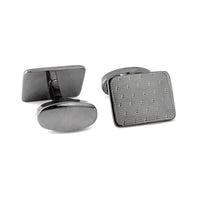 Rectangle Slim Cufflinks with Pin-stripe and Small Details M-Cufflinks.com.sg