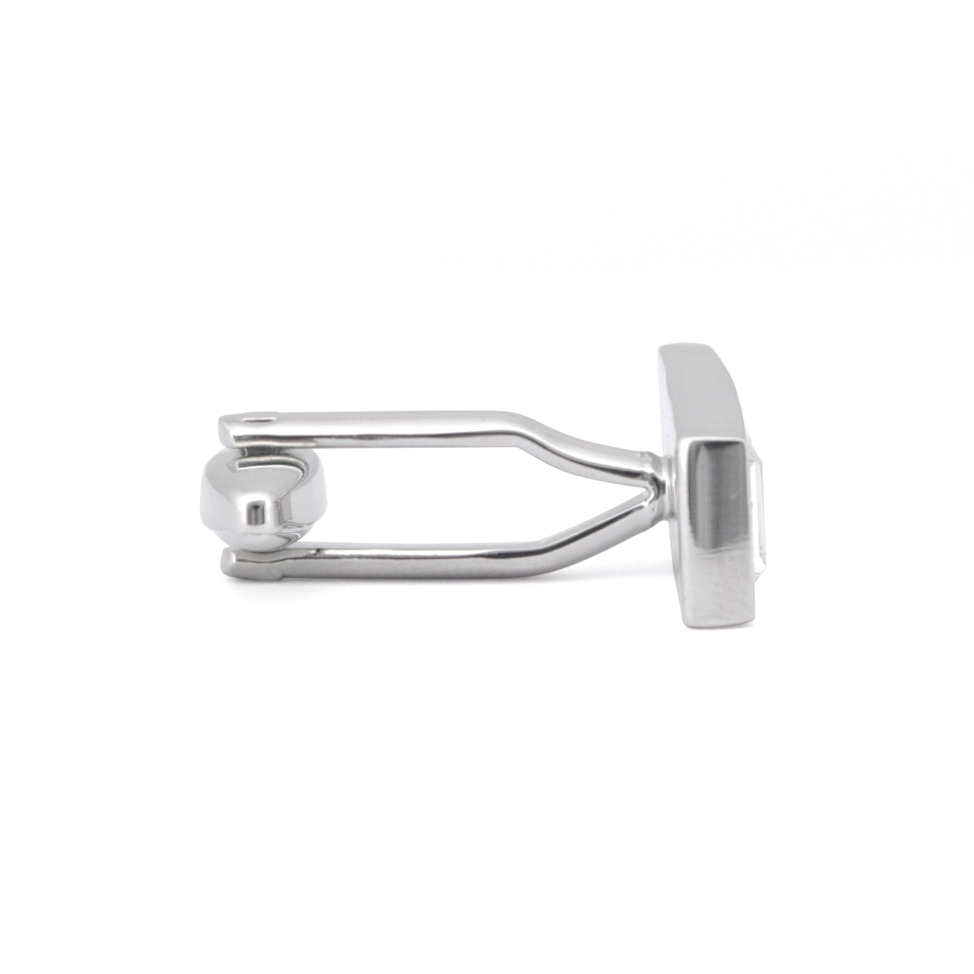 Rectangle Triple Clear Cubic Crystal CufflinksA11-Cufflinks.com.sg