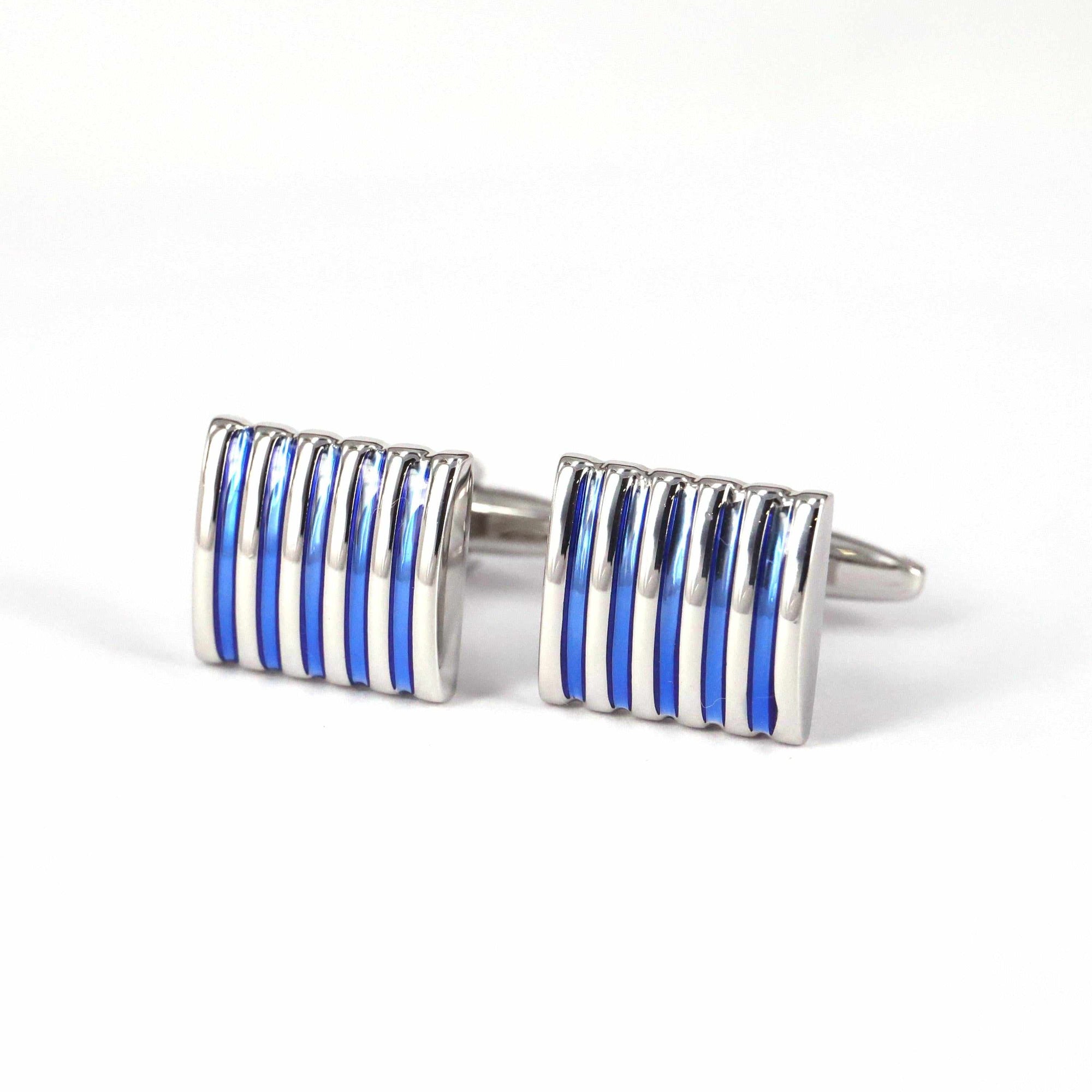 Rectangular Enamel Cufflinks-Cufflinks.com.sg