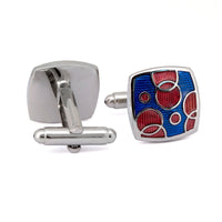 Red and Blue Bubble Dream Cufflinks-Cufflinks.com.sg
