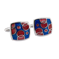 Red and Blue Bubble Dream Cufflinks-Cufflinks.com.sg