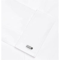 Rhodium-Plated Onyx Cufflinks-Cufflinks.com.sg