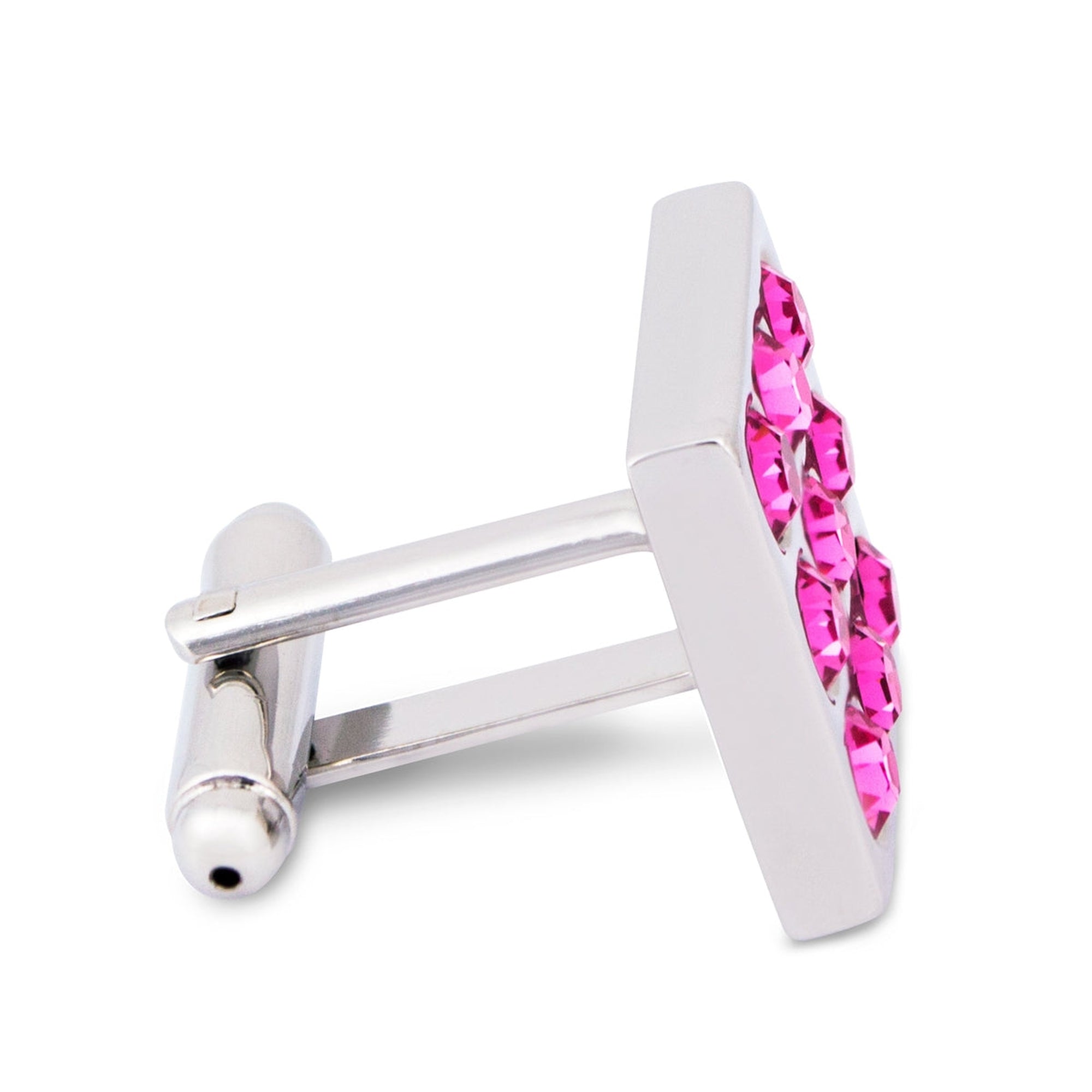Round Crystals Cufflinks - Pink and Torquise F/M-Cufflinks.com.sg