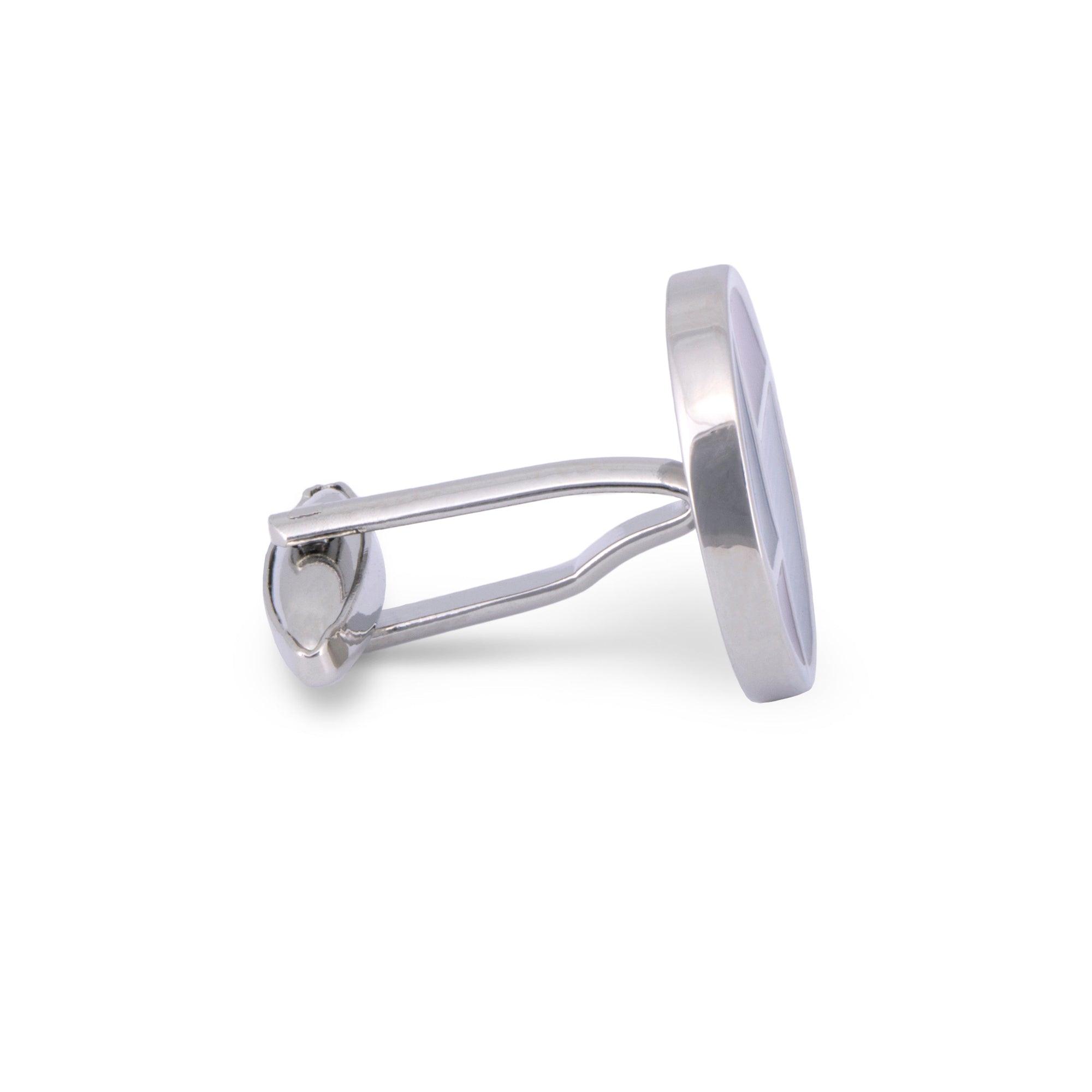 Round Deco Cufflinks in Blue and Purple Enamel-Cufflinks.com.sg