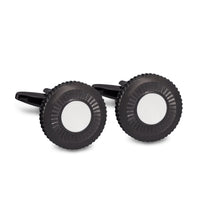 Round Gunmetal Iris Cufflinks-Cufflinks.com.sg