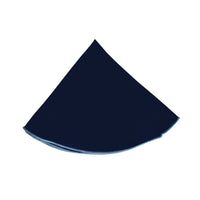 Round Pocket Square in Navy with Light Blue Edges-Pocket Squares-MarZthomson-Cufflinks.com.sg