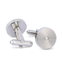 Round Spiral Cufflinks in Silver M-Cufflinks.com.sg