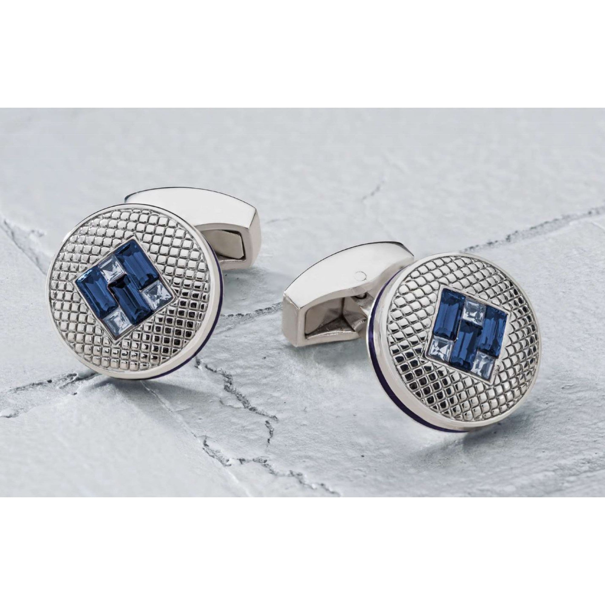 SW Interlock - Diamond - RT-Classic Cufflinks-Tateossian-Cufflinks.com.sg