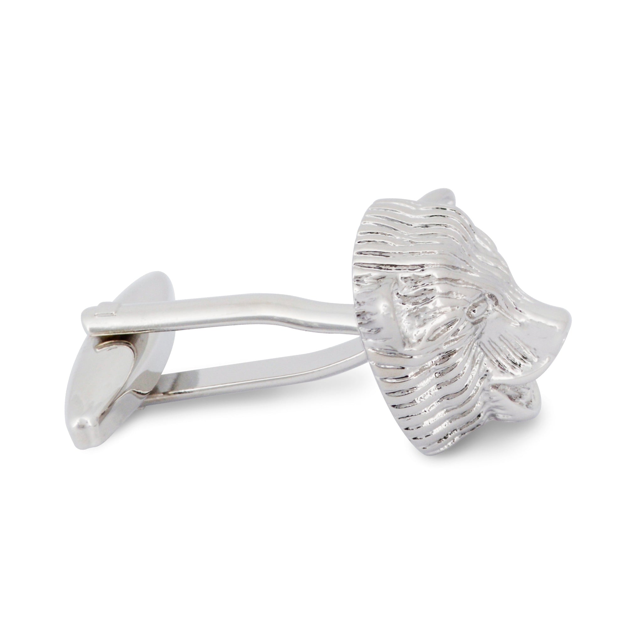 Silver Bear Head Cufflinks-Cufflinks.com.sg