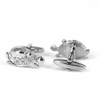 Silver Crystal Turtle Cufflink M-Cufflinks.com.sg