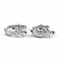Silver Crystal Turtle Cufflink M-Cufflinks.com.sg