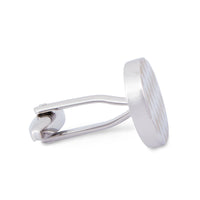 Silver Diamond Pattern Cufflinks-Cufflinks.com.sg