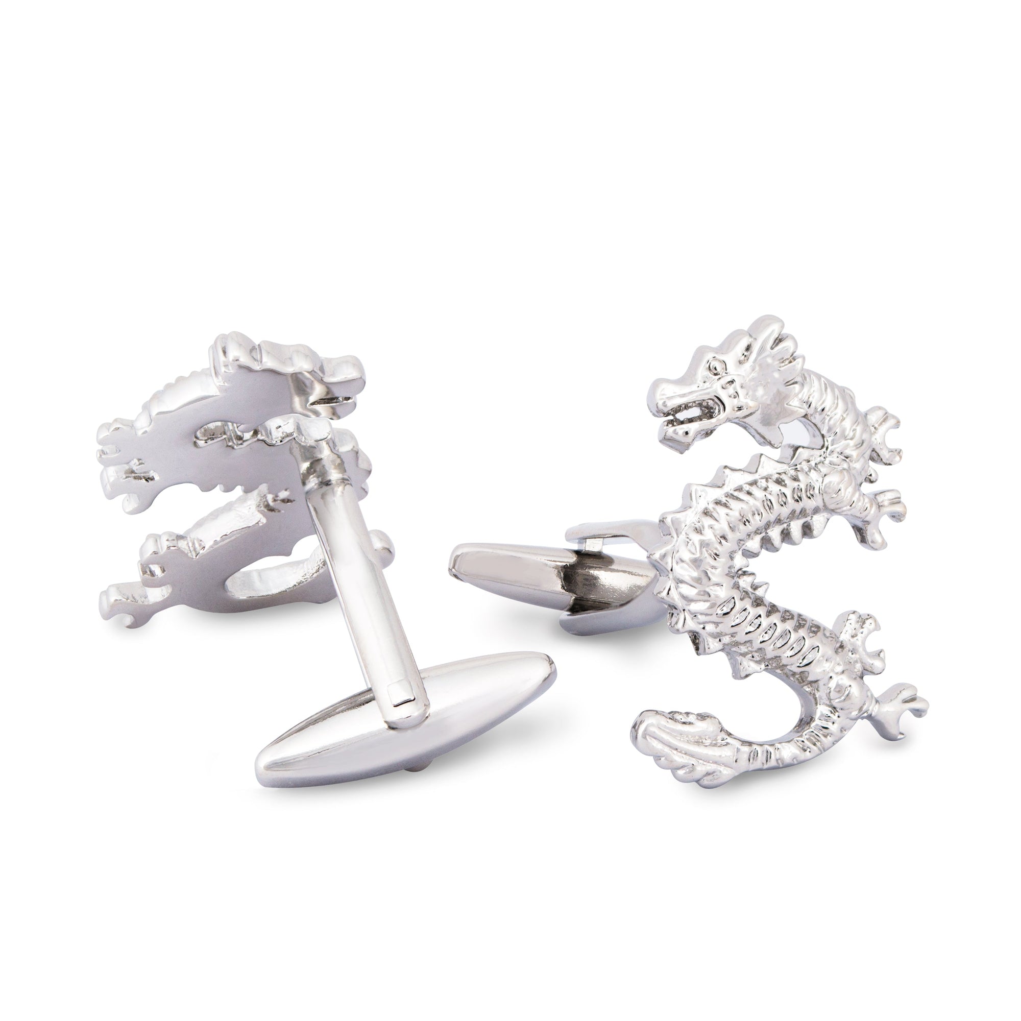 Silver Dragon Cufflinks Marzthomson-Cufflinks.com.sg