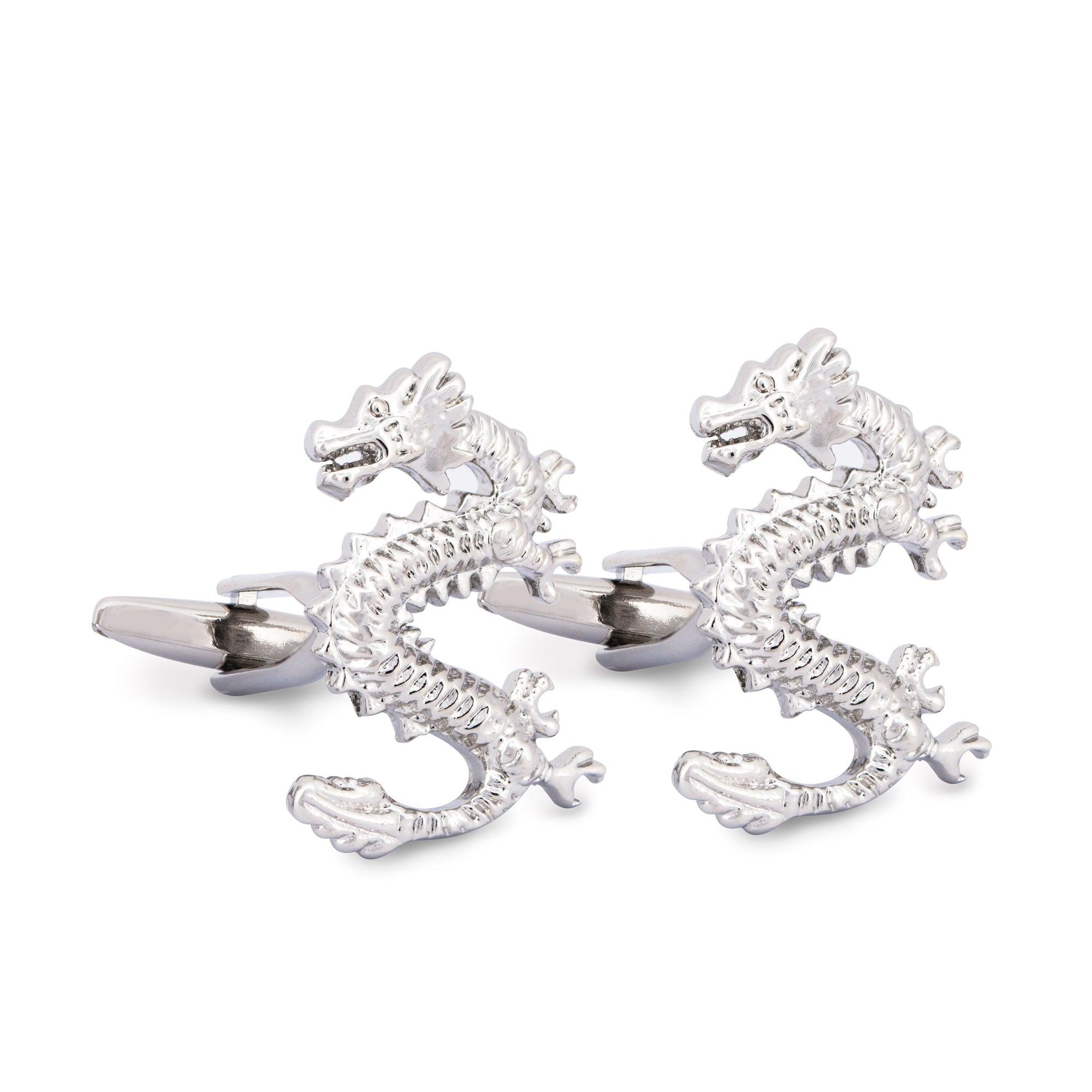 Silver Dragon Cufflinks Marzthomson-Cufflinks.com.sg