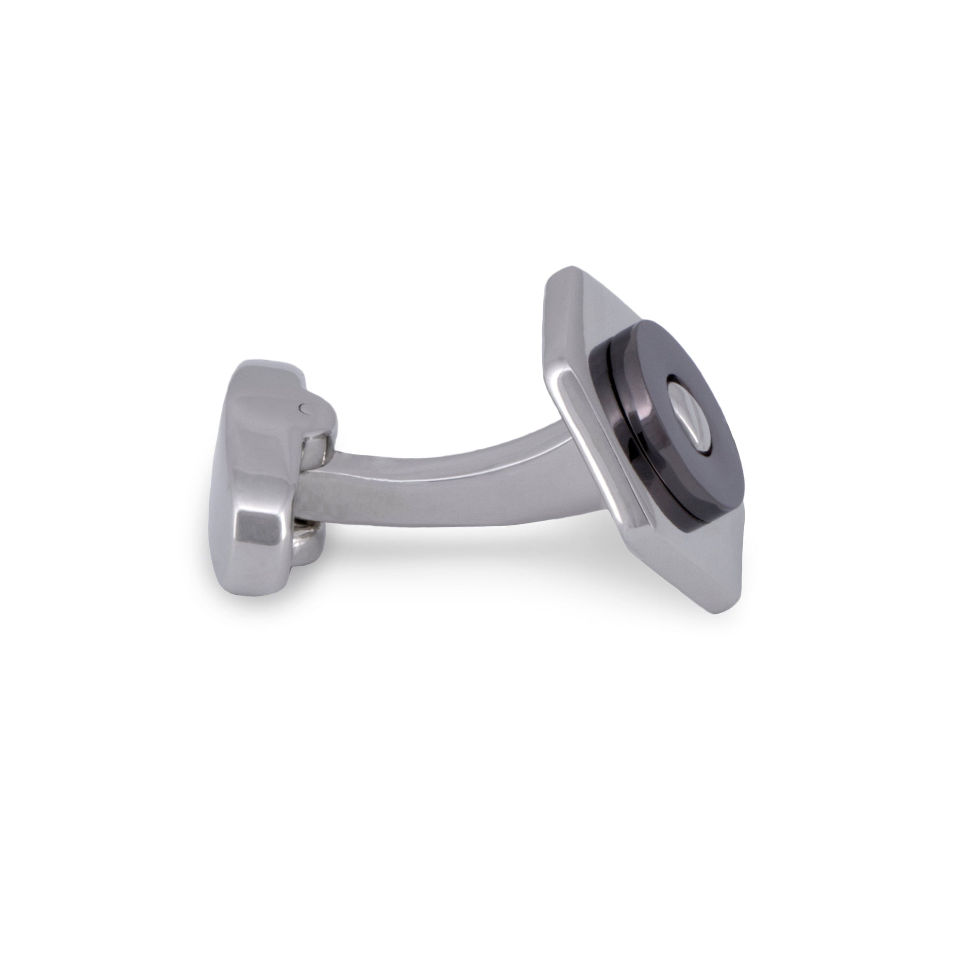 Silver Hexagon with Screw Top Centrepiece Cufflinks-Cufflinks.com.sg